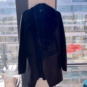 Black suede coat